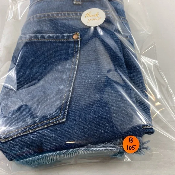 MNG Mango Dark Blue Jean Shorts Cut Offs Sz‎ 8 - Picture 11 of 11